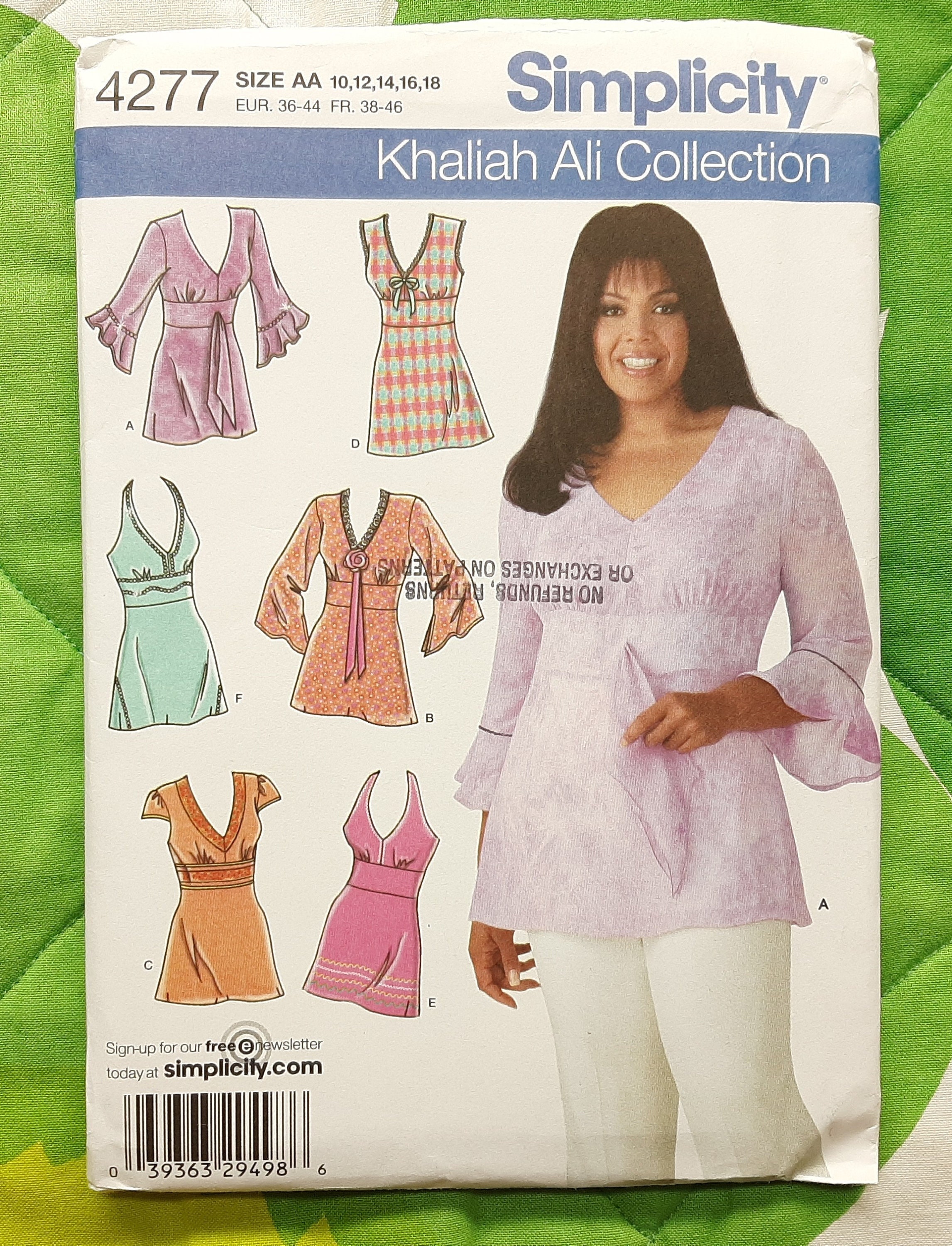Khaliah Ali V Neck Top Women's Sewing Pattern Utility