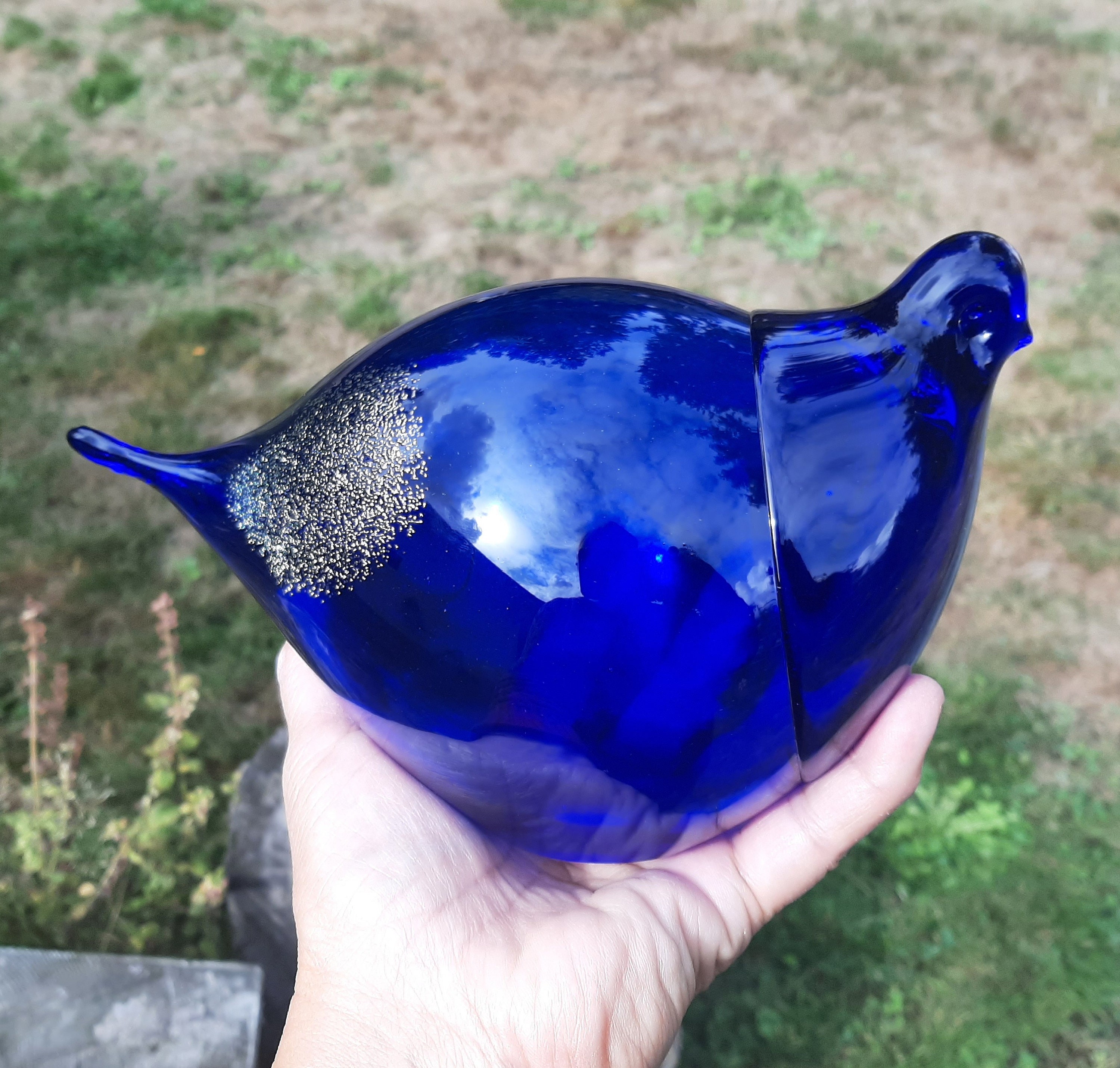 Finland Blue Art Glass Bird, Espoon Taidelasi - Etsy