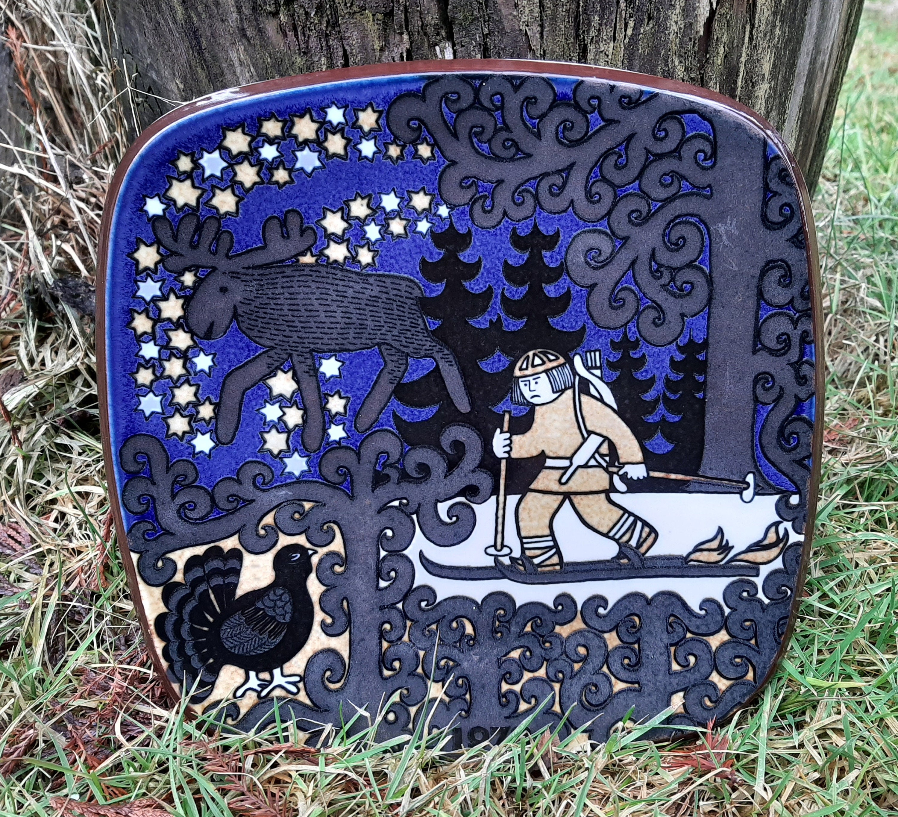 Arabia Finland Kalevala Annual Plate, 1978, Design by Raija