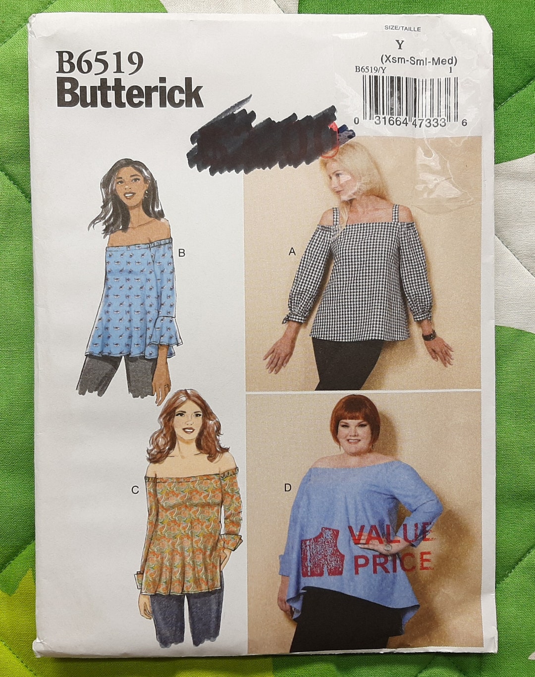 Butterick Sewing Pattern B6519 Misses Top Etsy Butterick Sewing Pattern B6519 Misses Top Etsy
