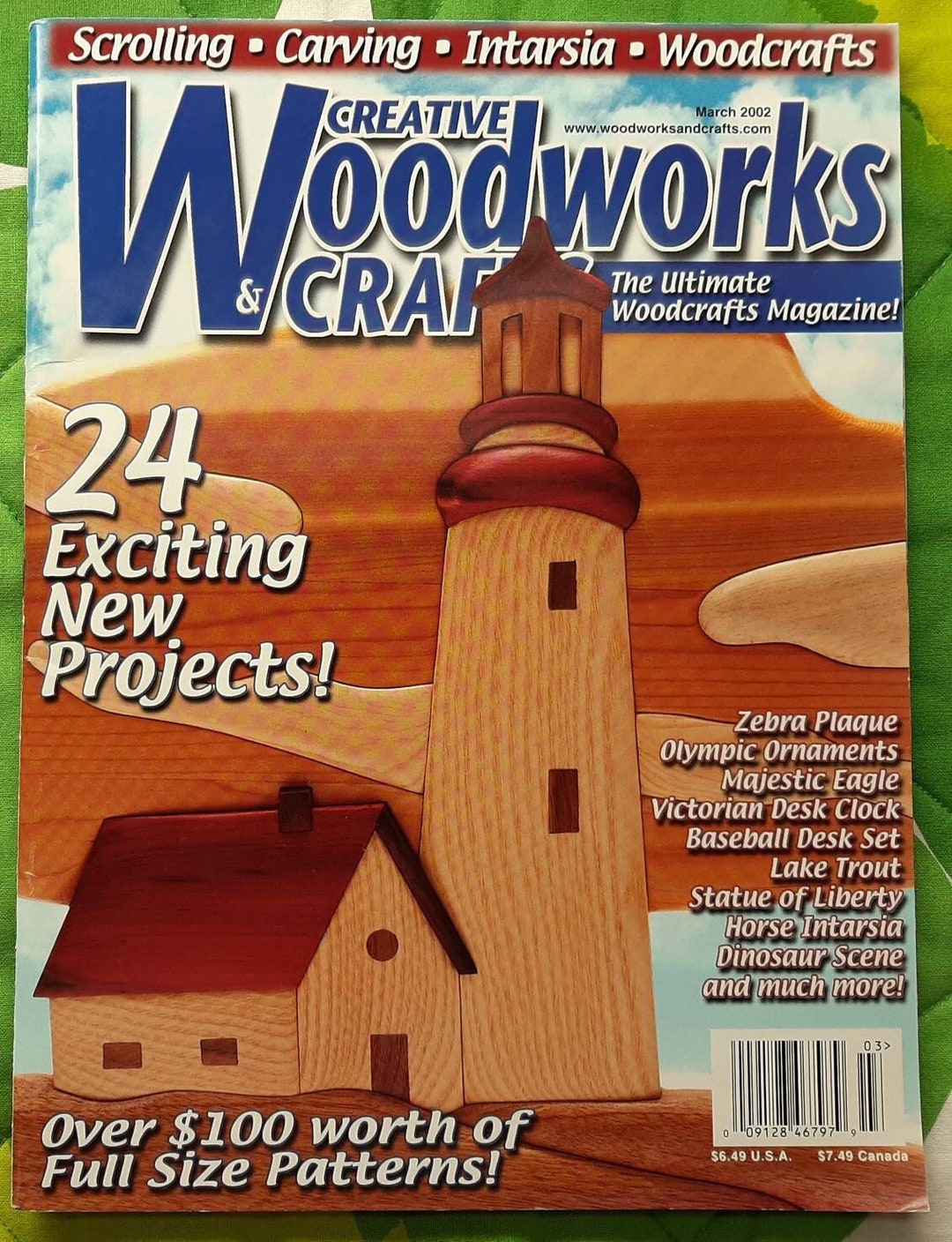 Creative Woodworks & Crafts Magazine, March 2002, Scrolling, Carving