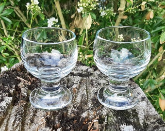 Holmegaard Kroglas, Danish Inn glasses, design Per Lutken, marked HGx, set of two