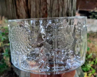 ARABIA アラビア Nuutajarvi Flora 26cm Nuutajarvi Arabia Flora Medium Glass Bowl Design by Oiva