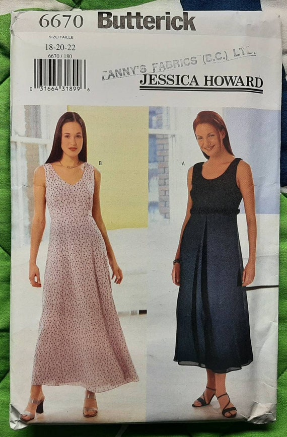 Butterick Jessica Howard Sewing Pattern 6670, Misses'/misses' Petite Dress  - Etsy