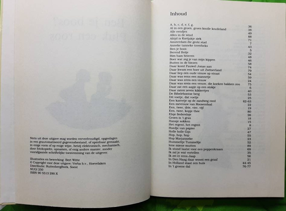 Ben je boos Pluk een roos Oude rijmpjes en verses book | Etsy