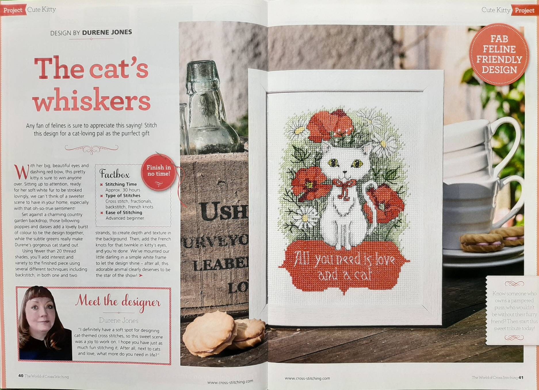 The World of Cross Stitching magazine. Issue 244 Summer 2016. | Etsy