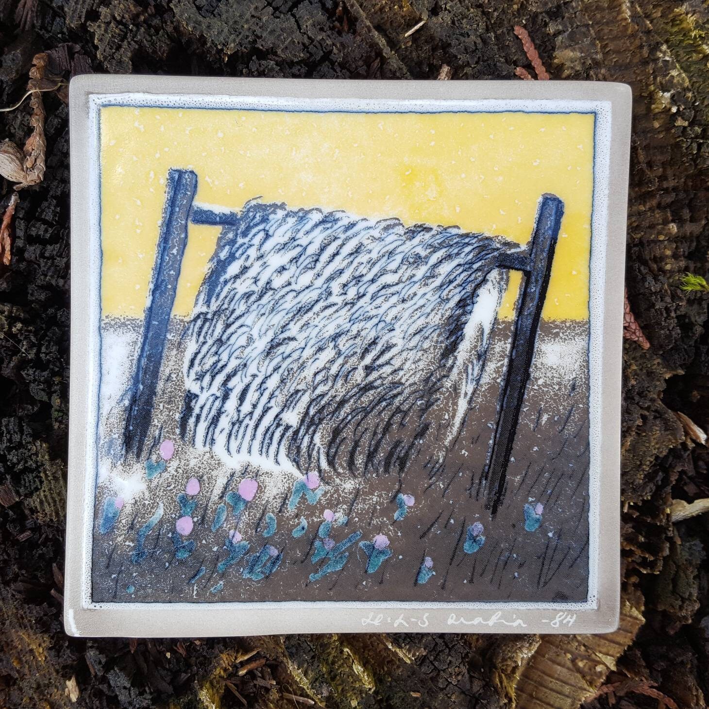 Arabia Finland Helja Liukko Sundstrom Our Family, Wall Tile or 