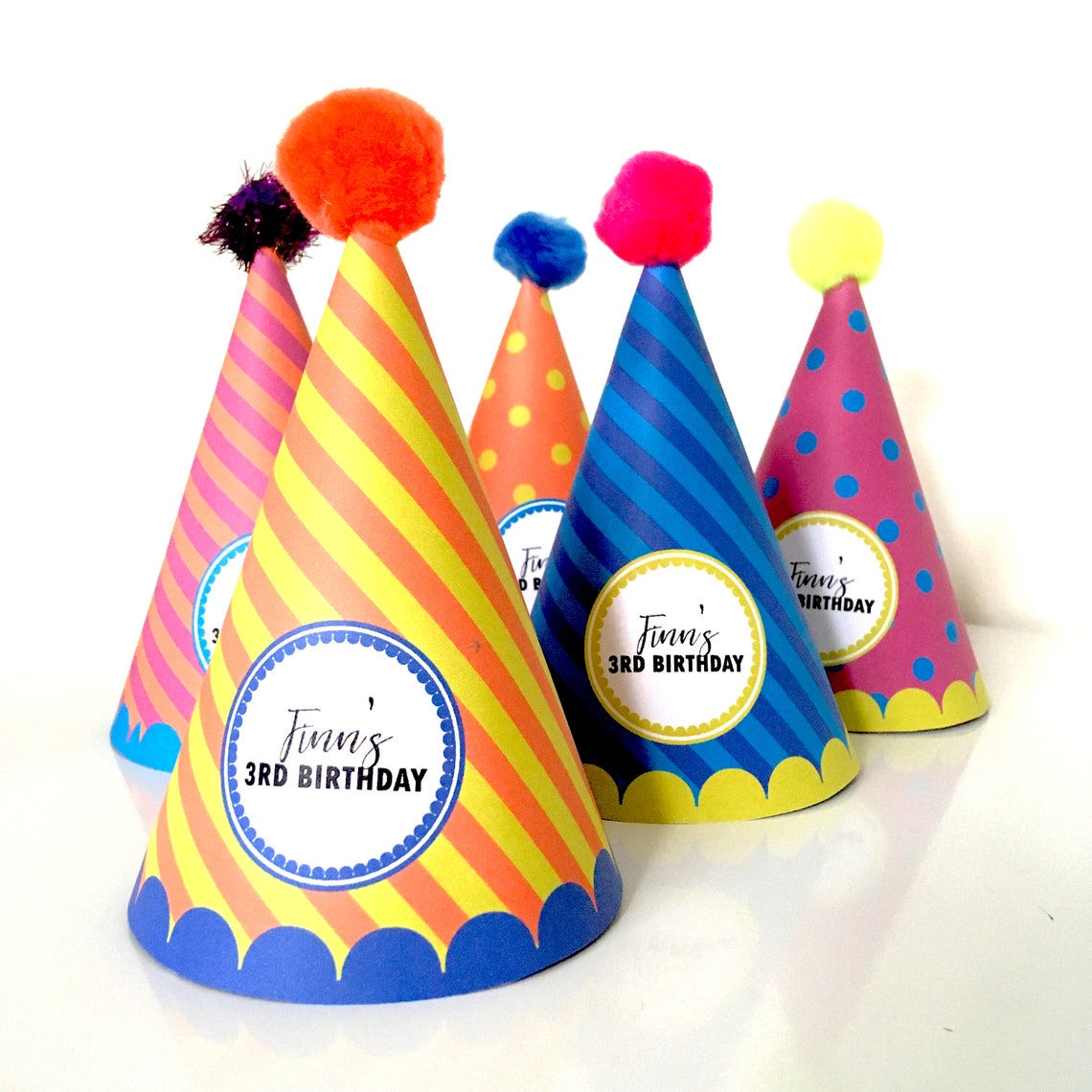 Animal Party Hats INSTANT DOWNLOAD PRINTABLE Colorful Kids Etsy