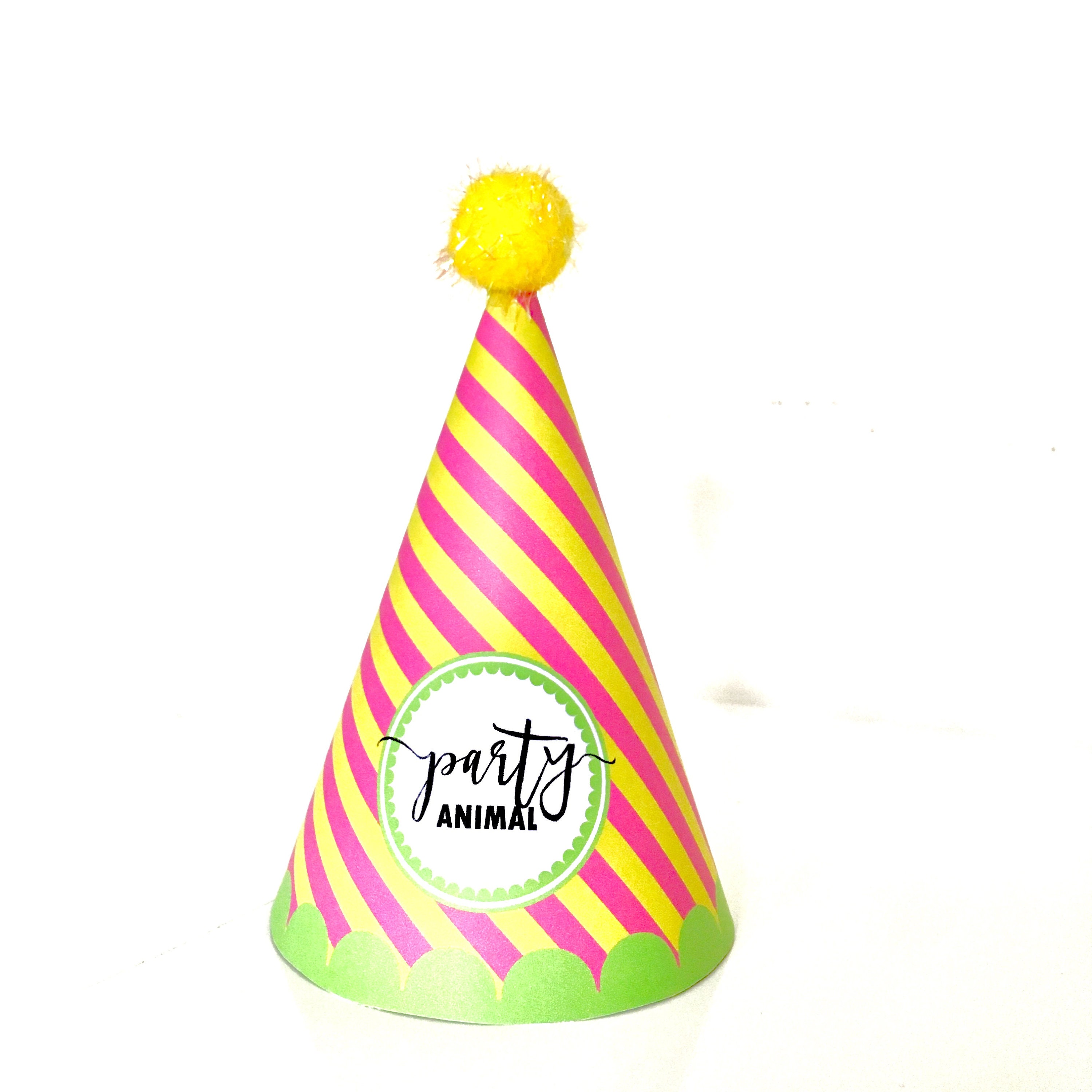 Animal Party Hats INSTANT DOWNLOAD PRINTABLE Colorful Kids - Etsy