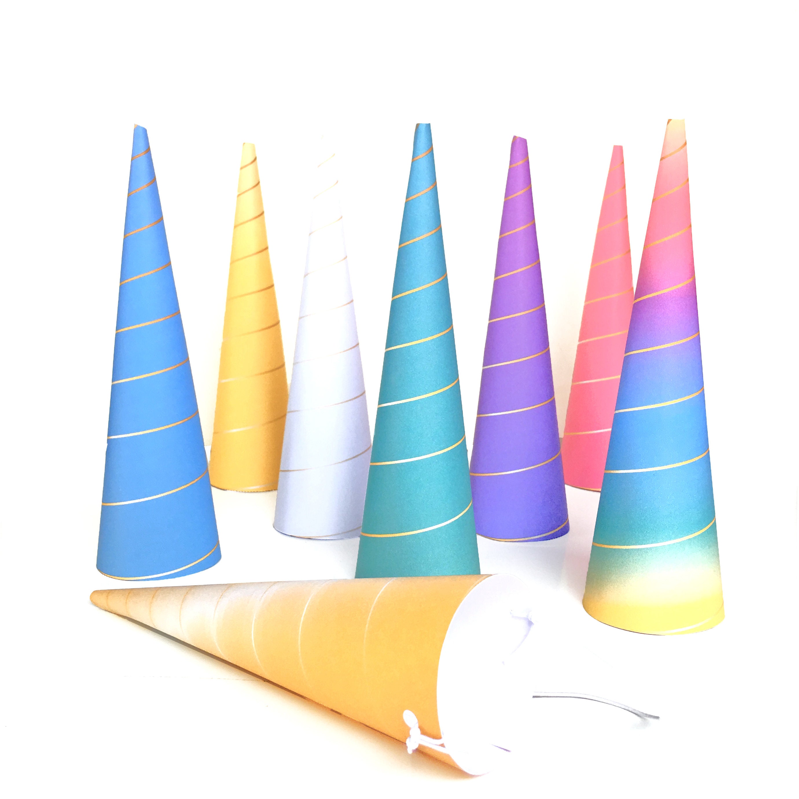 unicorn party horns instant download printable kids
