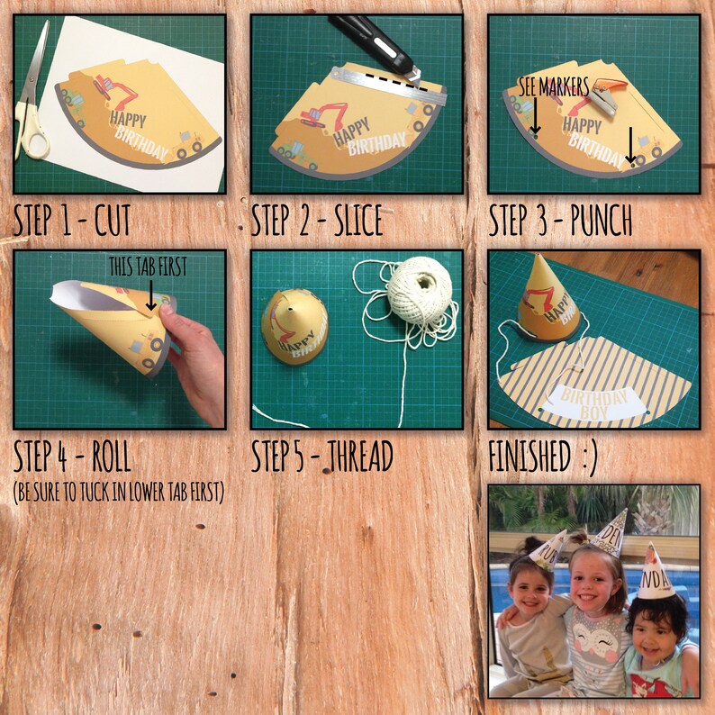Safari Party Hats INSTANT DOWNLOAD PRINTABLE editable Kids | Etsy