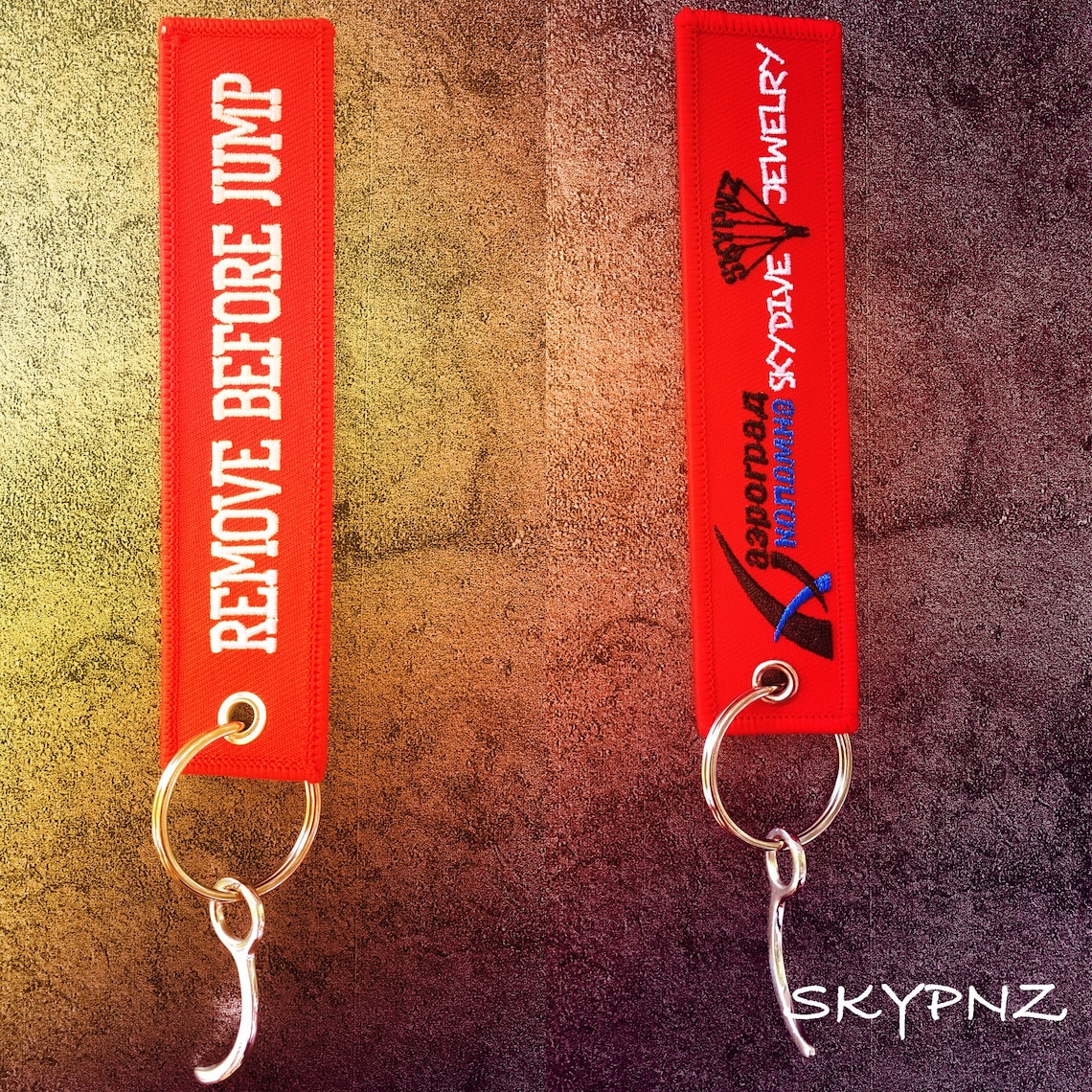 Sterling silver Skydiving Closing Pin 925 with Keychain Etsy