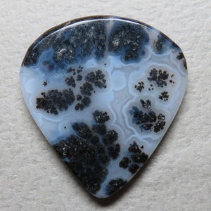 Medicine Bow Plume Agate Gemstone Guitar Pick, Stone Guitar Pick, Jazz III Pick