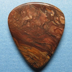 Blue Biggs Jasper Gemstone Guitar Pick, Stone Guitar Pick
