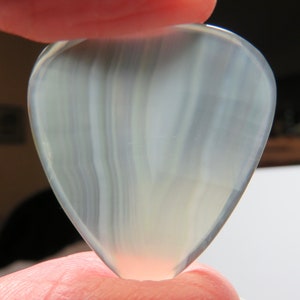 Banded Agate Gemstone Guitar Pick, Stone Guitar Pick
