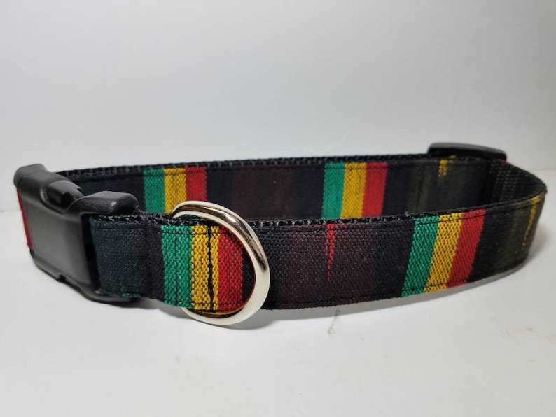 Rasta Dog Collar One Love Dog Collar Cool Dog Collar Etsy