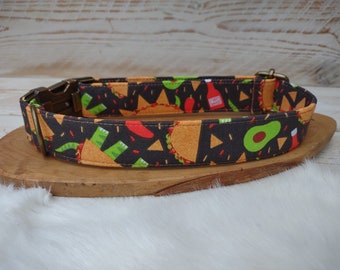 Taco dog collar - Avocado Dog Collar - Mexican Food Dog Collar  - Funny Dog Collar - Cinco de Mayo Gift  - Boy dog collar - Hot sauce collar