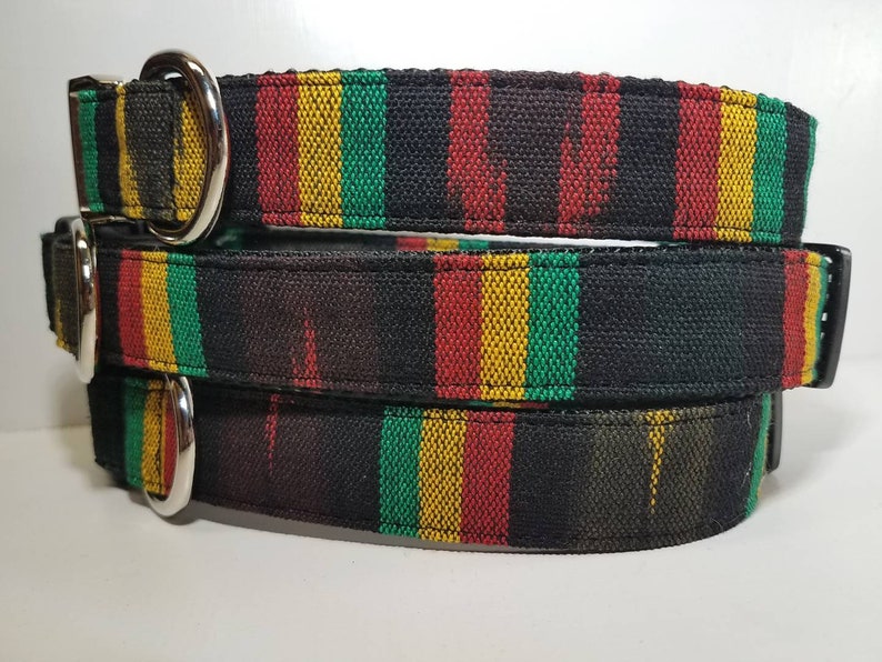 Rasta Dog Collar One Love Dog Collar Cool Dog Collar - Etsy