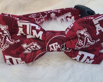 Texas A & M  Dog Collar ~ Auggies ~ University football NCAA ~ Texas College Football Dog Collar ~ Texas Dog Collar