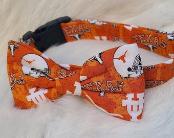 University of Texas Dog Collar ~ College Football Dog Collar ~ Texas longhorns Collar