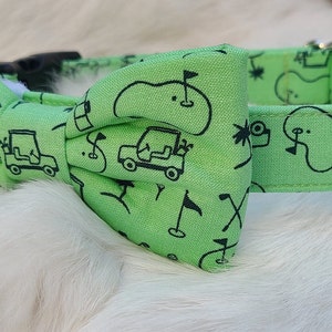 Golf Dog Collar ~ Caddie Dog Collar ~ Green Golf Dog Collar ~ Sports Collar ~ Gift for Golf lover