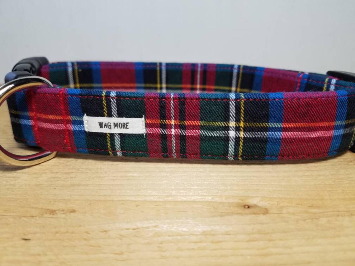Stormy Kromer Dog Collar in Red/Black Plaid main image 0