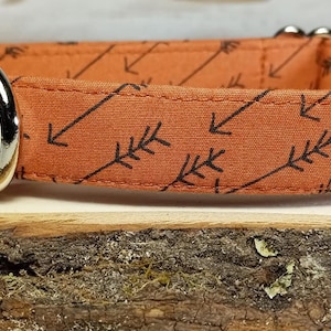 Earthy Tones  Arrow Dog Collar - Rust Dog Collar - Orange Dog Collar -  Copper Dog Collar - Brown Dog Collar - Cool Dog Collar