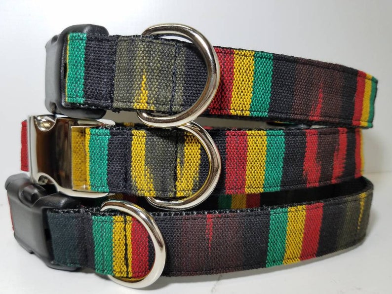 Rasta Dog Collar One Love Dog Collar Cool Dog Collar Etsy