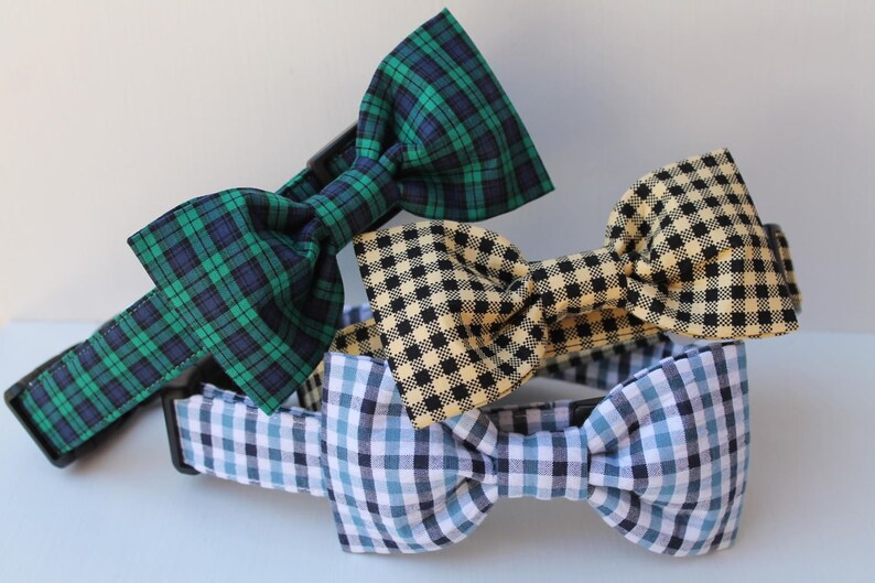 etsy dog collar bow tie