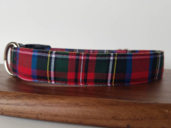 Scottish Dog Collar Red Plaid Dog Collar Tartan Plaid | Etsy