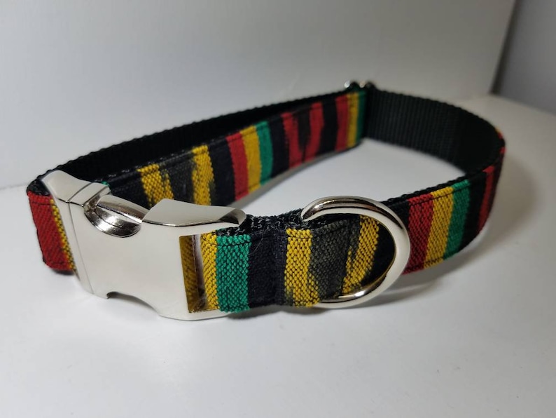 Rasta Dog Collar One Love Dog Collar Cool Dog Collar Etsy