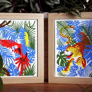 Carte / Affichette sérigraphiée - Jungle