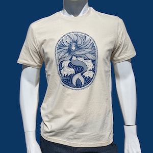 Screen printed unisexe t-shirt - Explore Ride Travel - longboard edition