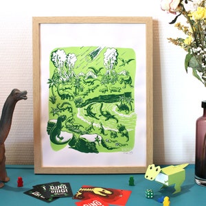 Illustration sérigraphiée - Dinoland