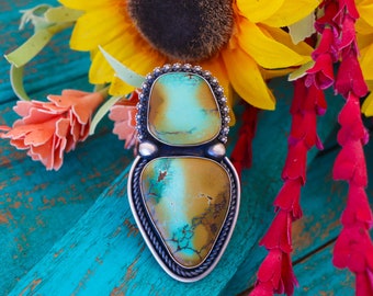 Large Adjustable Hubei Turquoise Ring