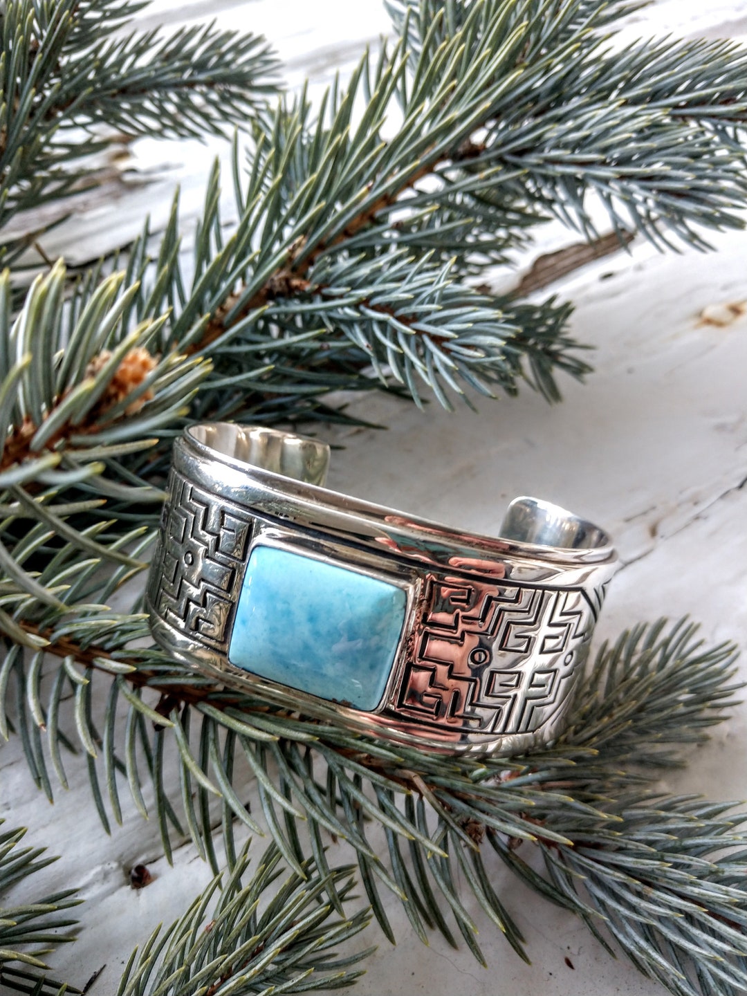 Three Stone Golden Hills Turquoise Cuff