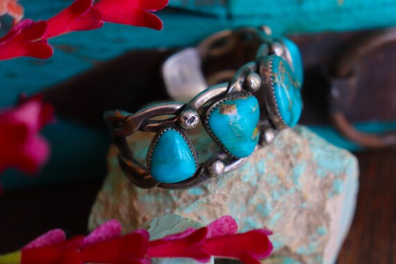 Old Pawn Turquoise Row Cuff - image 6
