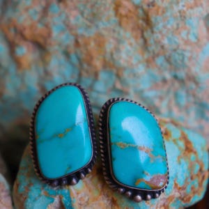 Kingman Turquoise Stud Earrings