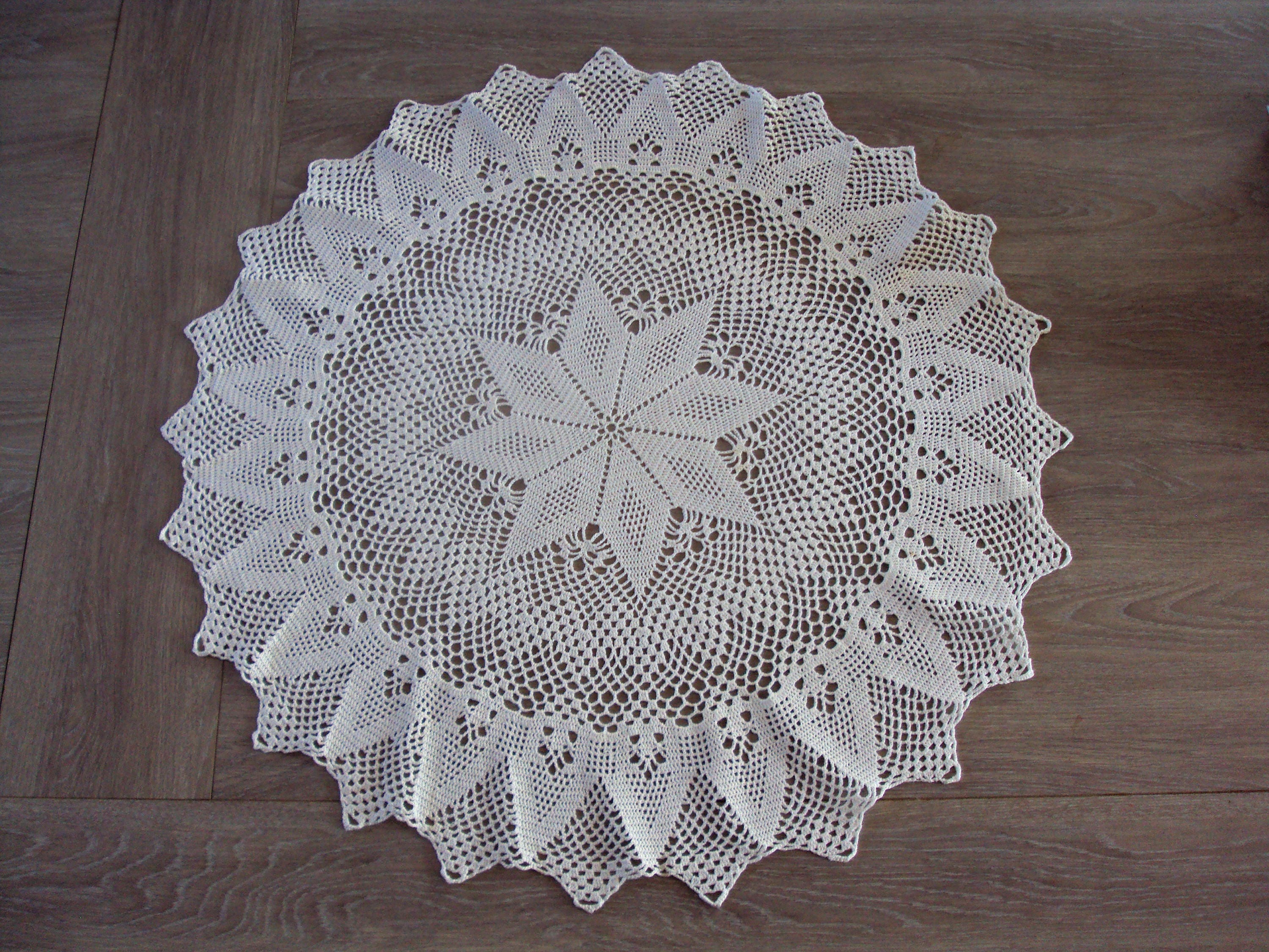 Napperon Rond, Blanc