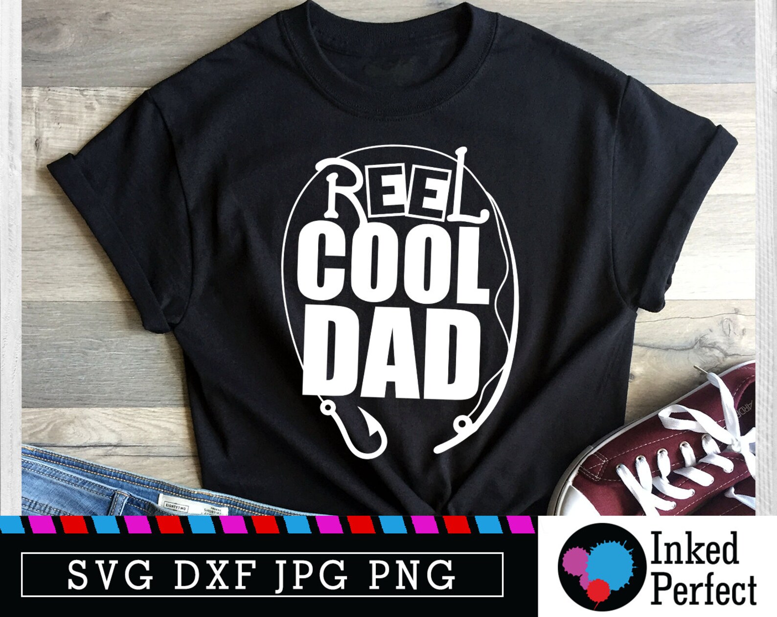 Reel Cool Dad Svg Dad Fishing Svg Real Cool Dad Svg | Etsy
