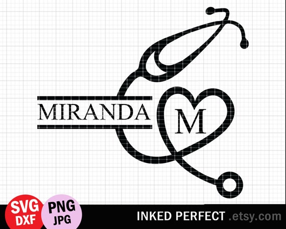 Stethoscope Monogram Alphabet Personalized Personalization Etsy Stethoscope Monogram Alphabet Personalized Personalization Etsy