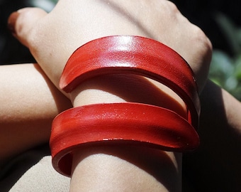Simply Bracelet – leather bangle bracelet, cuff bracelet, nature lover, plant lover, teen gift, handmade, boho, unique bracelet, sale