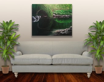 Still Waters Run Deep - Original Solfeggio 963 Hz Frequency Painting by Internationally Awarded Fine Artist, KJ Burk