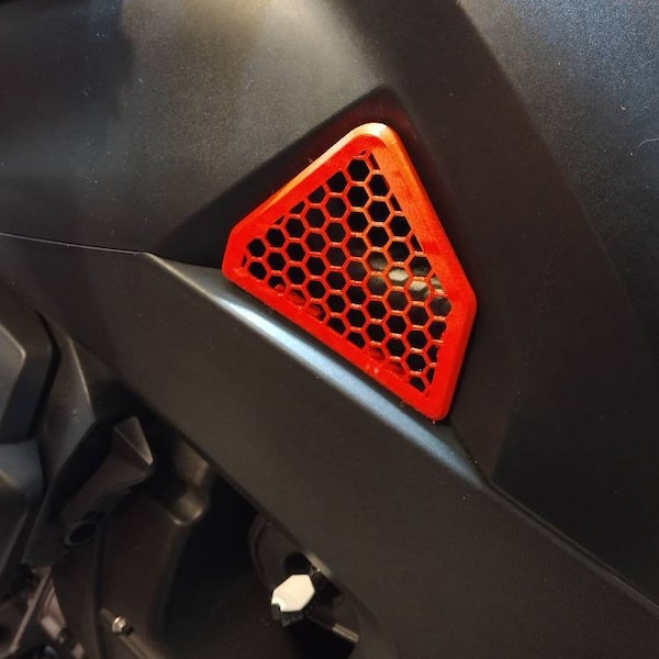 Can-Am Ryker fuel tank trim , covers , Accent Grills with or without tank bag clip cutouts  (Standard Patterns)