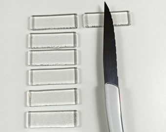 Fused glass knife holder set for table decoration