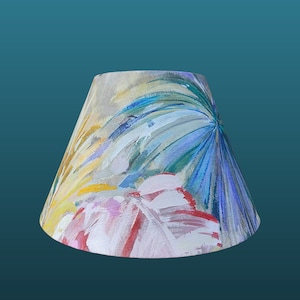 Lampshade Coolie Abstract Palm  Multicoloured Ceiling Table Lamp