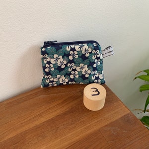 Fabric purse, pouch, pencil case 3 - Marine vert