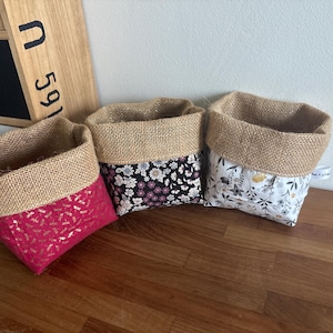 Panier à lingettes lavables - Panière réversible, corbeille, organiseur, panier de rangement, cache pot