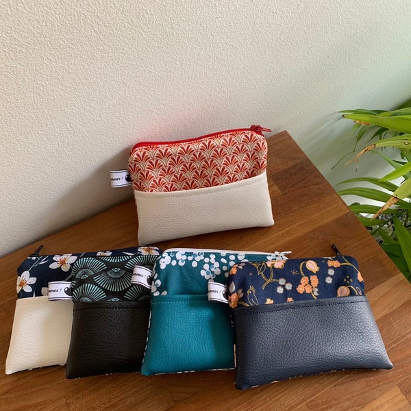 All-fabric coin purse or pouch