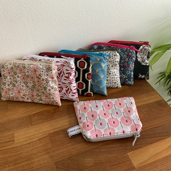 Porte-monnaie en tissu, pochette, trousse